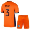 Original Trikotsatz Niederlande De Ligt 3 Heimtrikot EURO 2024 Für Kinder